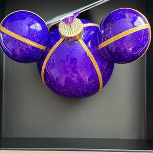 Mickey Mouse Purple Glitter Icon Ornament